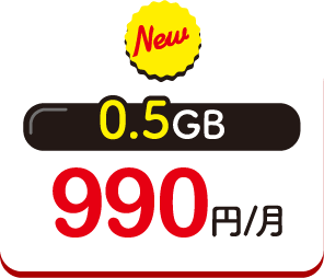 0.5GB 990円/月
